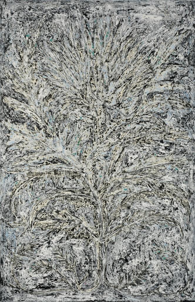 Artichaut bleu pâle, 153.5 x100 cm, peinture sur panneau bois, PascalPortais 11