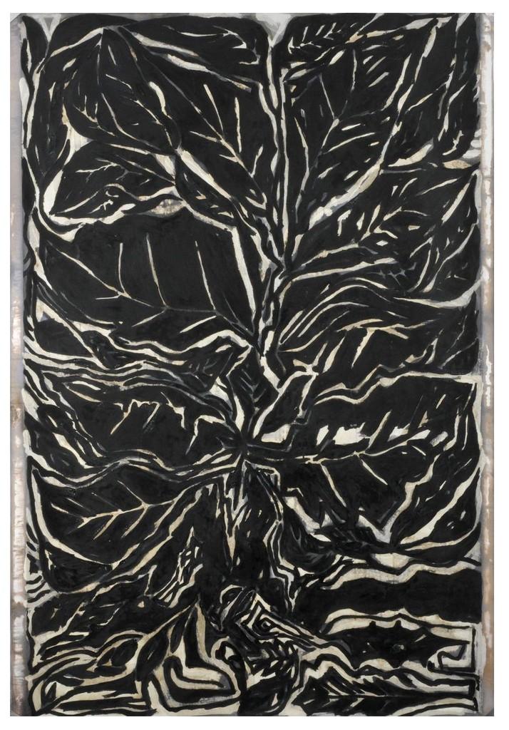 Arbre plante, encres,toile libre,165 x100cm, PascalPortais 28